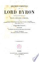 Oeuvres complètes de Lord Byron