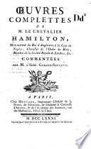 Oeuvres complètes de M. le Chevalier Hamilton