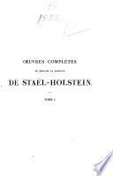 Oeuvres complètes de Madame la Baronne de Stae͏̈l-Holstein