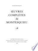 Oeuvres complètes de Montesquieu