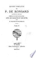 Oeuvres complètes de P. de Ronsard: Les eclogues de P. de Ronsard