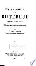 Oeuvres complètes de Rutebeuf trouvère de XIIIe siècle