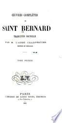 Oeuvres complètes de Saint Bernard