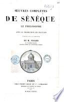 Oeuvres complètes de Sènèque le philosophe
