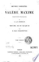 Oeuvres complètes de Valère Maxime