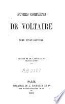Oeuvres complètes de Voltaire ; éd. de Ch. Lahure
