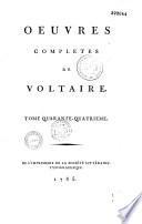 Oeuvres complètes de Voltaire...