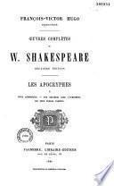 Oeuvres complètes de W. Shakespeare
