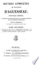 Oeuvres complètes du chancelier d'Aguesseau