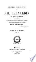 Oeuvres complètes: Études de la nature