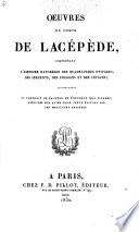 Oeuvres comprenant l'histoire naturelle des quadrupèdes ovipares, des serpents, des poissons, et des cétacés