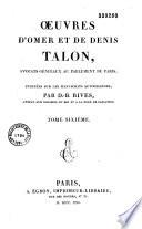 Oeuvres d'Omer et de Denis Talon