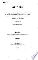 Oeuvres de Auguste Guillaume de Schlegel,
