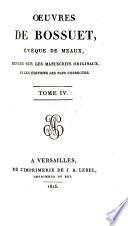 Oeuvres de Bossuet, évéque de Meaux,