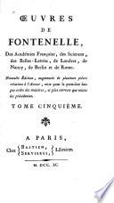 Oeuvres de Fontenelle