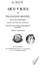 Oeuvres de François Bacon, Chancellier d'Angleterre
