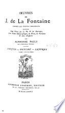 Oeuvres de J. de La Fontaine: Contes. Psyché. Lettres