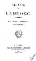 Oeuvres de J.J. Rousseau