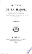 Oeuvres de la Harpe ...