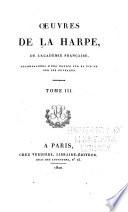 Oeuvres de La Harpe: Poèmes