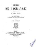 Oeuvres de Lagrange