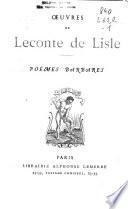 Oeuvres de Leconte de Lisle