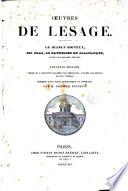 Oeuvres de Lesage précedée d'une notice biographique et litteraire par Prosper Poitevin