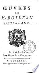 Oeuvres de M. Boileau Despréaux