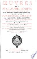 Oeuvres de M. Claude Henrys