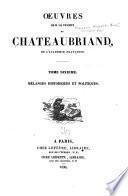 Oeuvres de m.le vicomte de Chateaubriand ...: Mélanges historiques et politiques