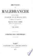 Oeuvres de Malebranche: Entretiens sur la métaphysique