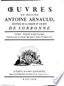 Oeuvres de Messire Antoine Arnauld