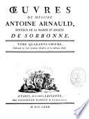 Oeuvres de messire Antoine Arnauld ...