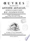 Oeuvres de messire Antoine Arnauld ...