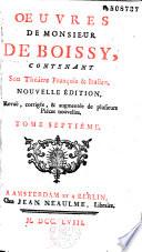 Oeuvres de Monsieur de Boissy, contenant son Théâtre François & Italien. Nouvelle édition, revuë, corrigée, & augmentée de plusieurs pièces nouvelles