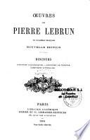 Oeuvres de Pierre Lebrun de l'Académie française