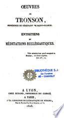 Oeuvres de Tronson,...