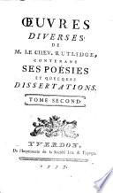 OEUVRES DIVERSES DE M. LE CHEV. RUTLIDGE