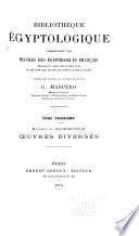Oeuvres diverses
