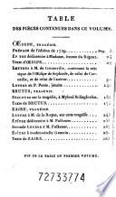 Oeuvres dramatiques: Œdipe; Brutus; Zaïre