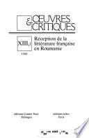 Oeuvres et critiques
