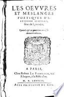 Oeuvres et melanges poetiques