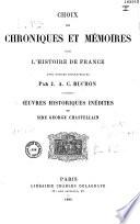 Oeuvres historiques inédites