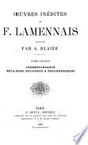 Oeuvres inédites de F. Lamennais