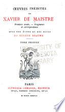 Oeuvres inédites de Xavier de Maistre