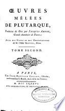 Oeuvres mêlées de Plutarque
