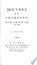 Oeuvres Oeuvres ¬de ¬Chamfort