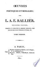 Oeuvres poétiques et morales