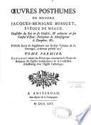 Oeuvres posthumes de messire Jacques-Bénigne Bossuet, ...