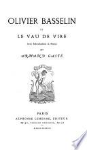 Olivier Basselin et Le vau de vire